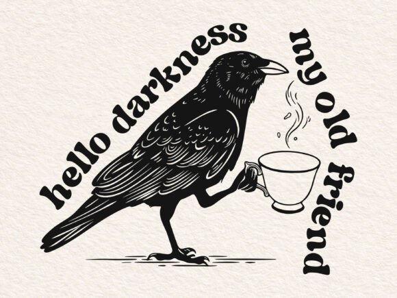 Download Raven Crow Coffee Svg, Halloween Svg - Halloween svg Collection