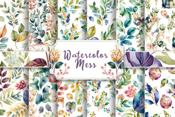 Download Watercolor Floral Theme Artistic Mess - Floral theme Collection