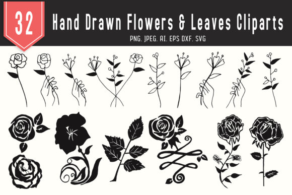 Download 30+ Flowers &amp; Leaves Floral Cliparts - Premium Resources