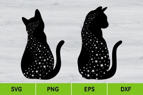 Download Cat with Star, Svg, Moon Cat - Moon cat Collection