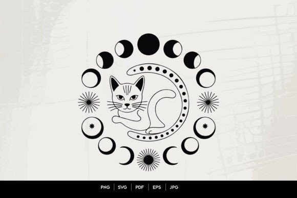 Download Mystical Moon Cat SVG - Moon cat Collection