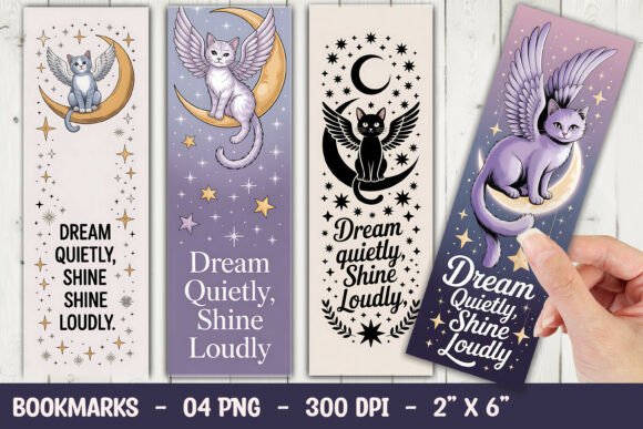 Download Moon Cat Bookmark Sublimation - Moon cat Collection